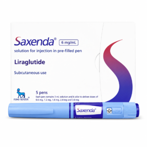 Saxenda (Liraglutide) 6 mg/mL pre-filled injection pen by Novo Nordisk for chronic weight management