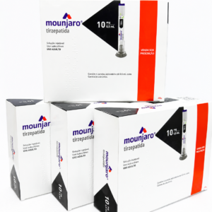 Mounjaro Tirzepatide 10mg 0.5mL prefilled injection pen 4-pack box by Eli Lilly for once-weekly prescription treatment