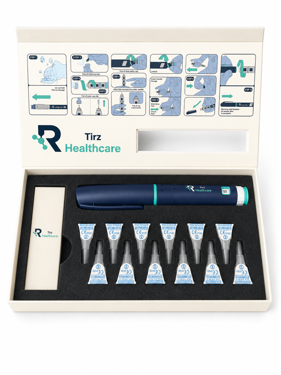 Tirz Healthcare 60mg Tirzepatide Adjustable Dosage Pen Kit Tirz Healthcare 60mg Tirzepatide Adjustable Dosage Pen with disposable needles