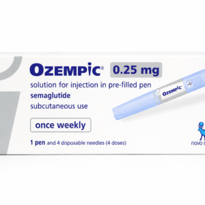 Ozempic® 0.25 mg (Semaglutide) pre-filled injection pen by Novo Nordisk for once-weekly type 2 diabetes treatment.
